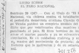 Libro sobre el paro nacional.
