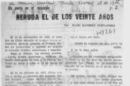 Neruda el de los veinte años