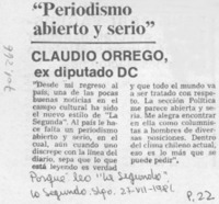 Periodismo abierto y serio.