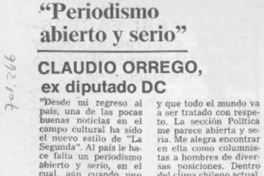 Periodismo abierto y serio.