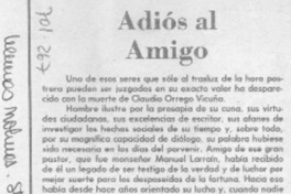Adiós al amigo