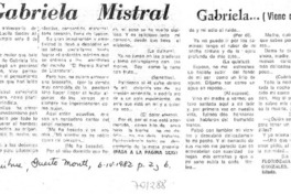 Gabriela Mistral