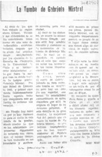 La tumba de Gabriela Mistral