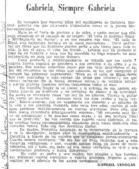 Gabriela, siempre Gabriela