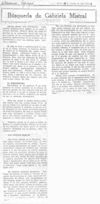 Búsqueda de Gabriela Mistral.