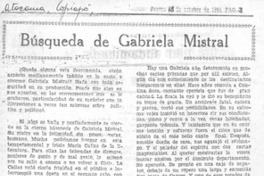 Búsqueda de Gabriela Mistral.