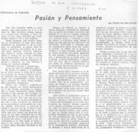 Pasión y pensamiento