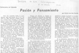 Pasión y pensamiento