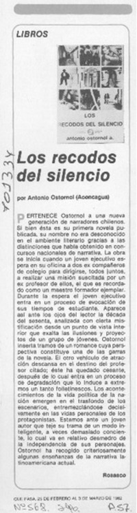 Los recodos del silencio