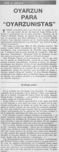 Oyarzún para "oyarzunistas".