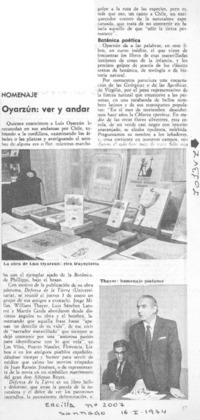 Oyarzún, ver y andar