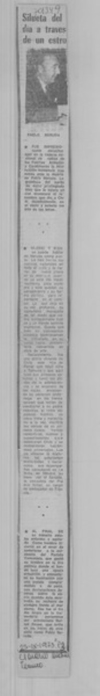 Silueta del día a través de un estro.