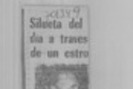 Silueta del día a través de un estro.