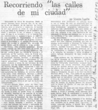 Recoriendo "Las calles de mi ciudad"