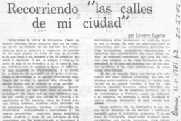 Recoriendo "Las calles de mi ciudad"