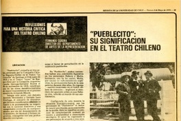 "Pueblecito": su significación en el teatro chileno