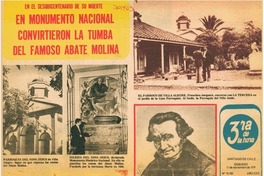 En monumento nacional convirtieron la tumba del famoso Abate Molina