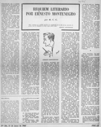 Réquiem literario por Ernesto Montenegro