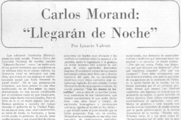 Llegarán de noche