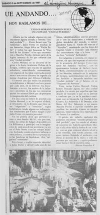 Carlos Morand también busca una soñada "ciudad perdida"