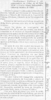 Instituciones políticas y administrativas de Chiloé en el siglo XVII.