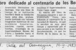 Apareció libro dedicado al centenario de los bomberos.