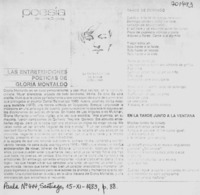 Las entretenciones poéticas de Gloria Montaldo
