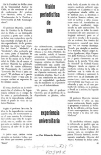 Visión periodística de una experiencia universitaria