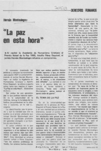 La Paz en esta hora.