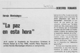 La Paz en esta hora.