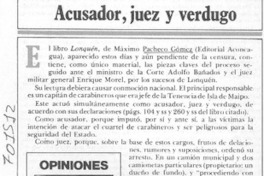 Acusador, juez y verdugo