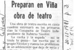 Preparan en Viña obra de teatro.