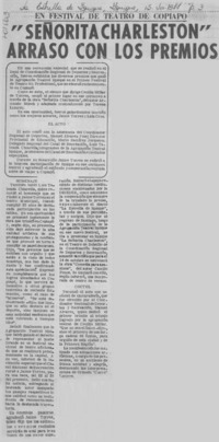 "Señorita Charleston" arrasó con los premios.