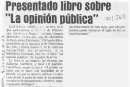 Presentado libro sobre "la opinión pública".