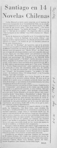 Santiago en 14 novelas chilenas