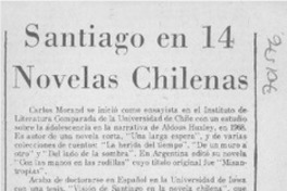 Santiago en 14 novelas chilenas