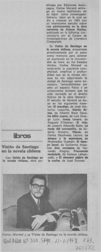 Visión de Santiago en la novela chilena.