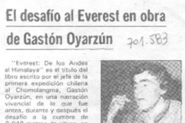 El Desafío al Everest en obra de Gastón Oyarzún.
