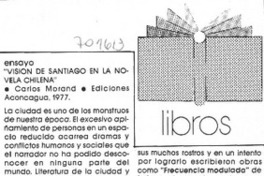 Visión de Santiago en la novela chilena