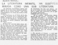 La Literatura infantil ha sido mirada como una sub literatura.