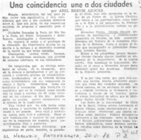 Una coincidencia une a dos ciudades