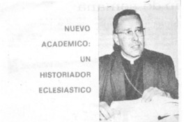 Nuevo académico: un historiador eclesiástico.