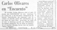 Carlos Olivárez en "Encuento".