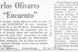 Carlos Olivárez en "Encuento".
