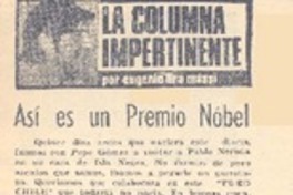 Así es un Premio Nóbel