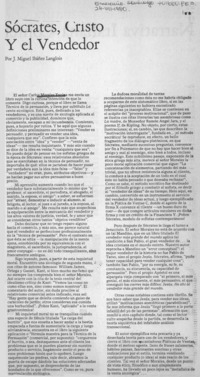 Sócrates, Cristo y el vendedor