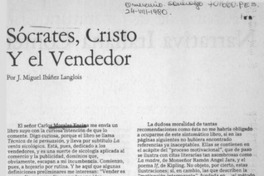 Sócrates, Cristo y el vendedor