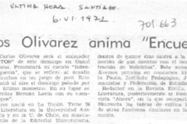 Carlos Olivarez anima "Encuento".