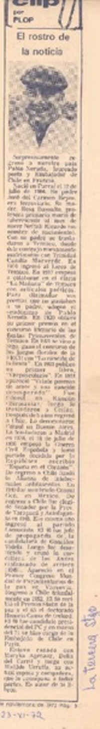 El rostro de la noticia.