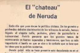 El "chateau" de Neruda.